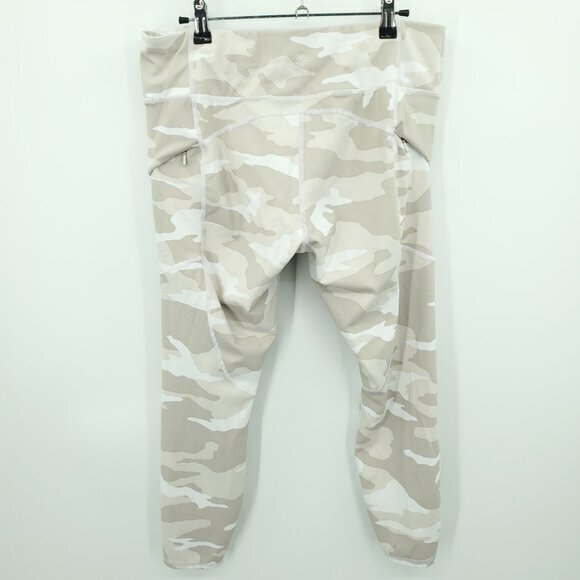 Athleta Camo Contender 7/8 Tight Camo Legging L White/Tan - Picture 2 of 16
